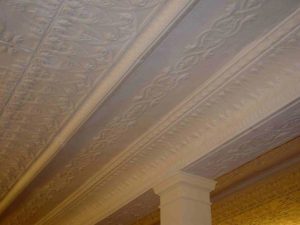 elaborate, opriginal tin ceiling in the st petersburg mercantile at 114 n. main in hannibal mo